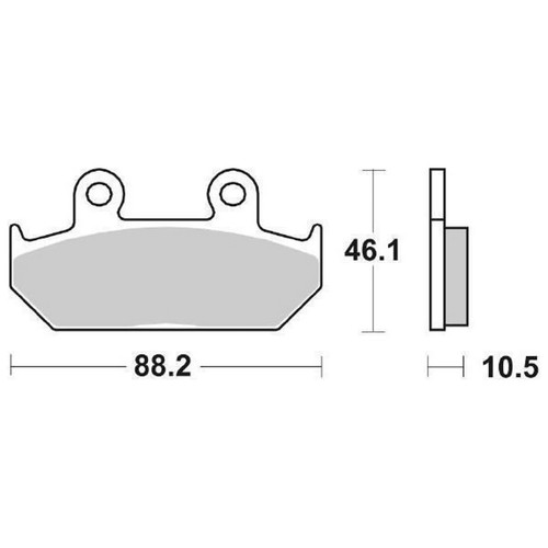 Front brake pads sbs 647hs - front,